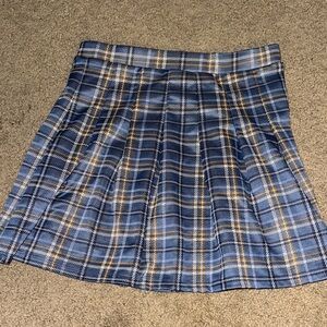 Hippie Rose size small Blue Plaid Women's Skirt - school girl Britney Spears
